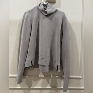 Cable & Gauge L  Grey Turtleneck Tunic Long Sleeve Sweatshirt